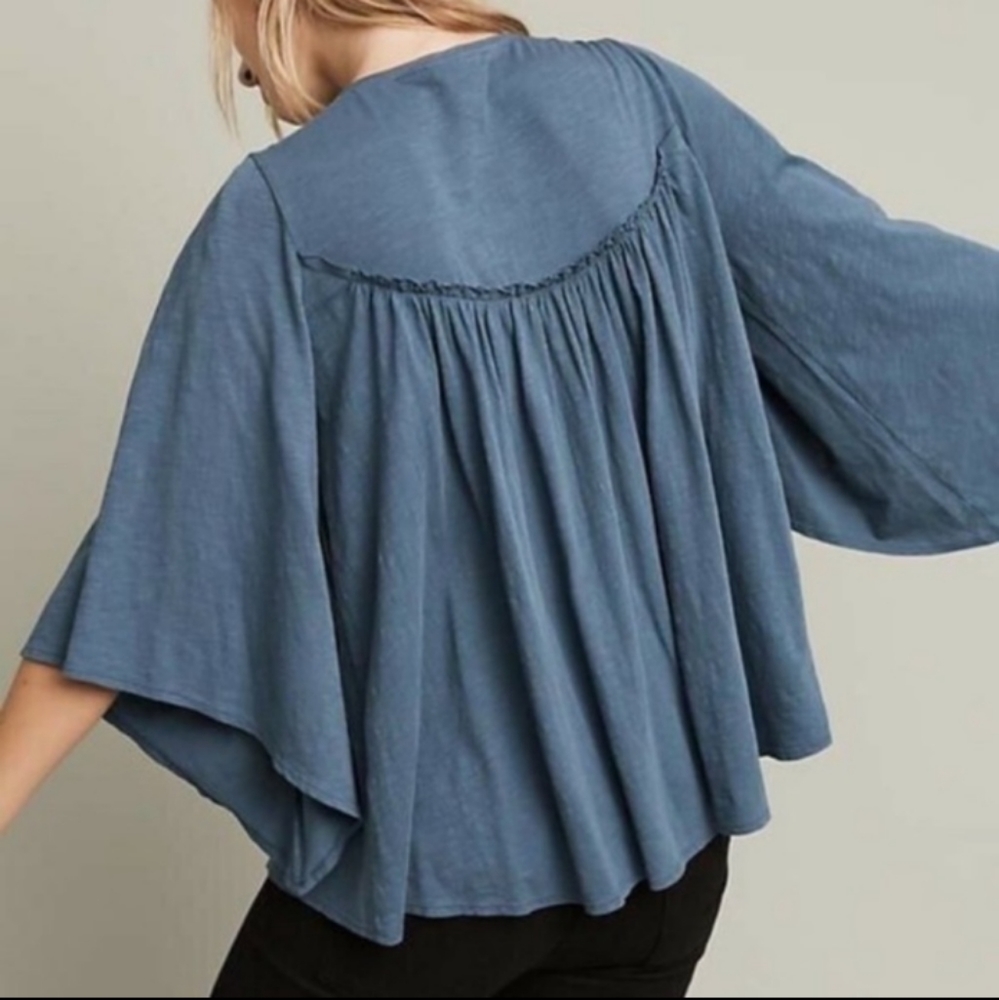 ⛰️Doletta Anthropologie sequin flounce Top - Picture 2 of 8